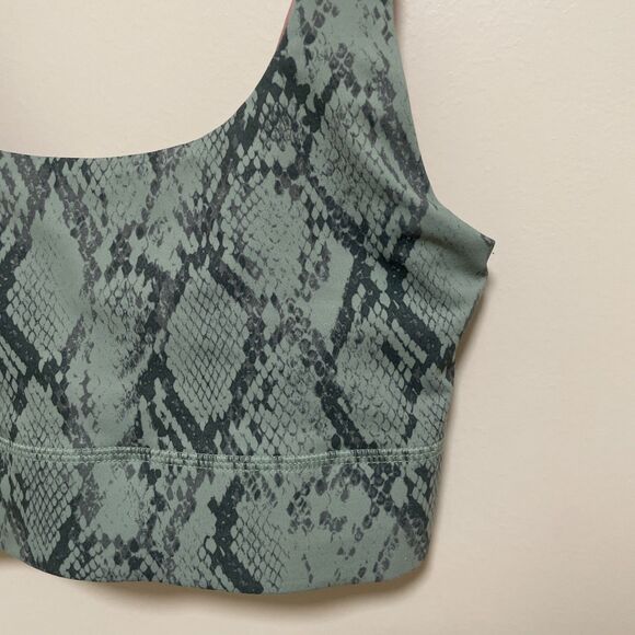 Fabletics Womens S/M Harlyn Midi Medium Impact Sports Bra Snake/pink Canyon - Picture 2 of 8